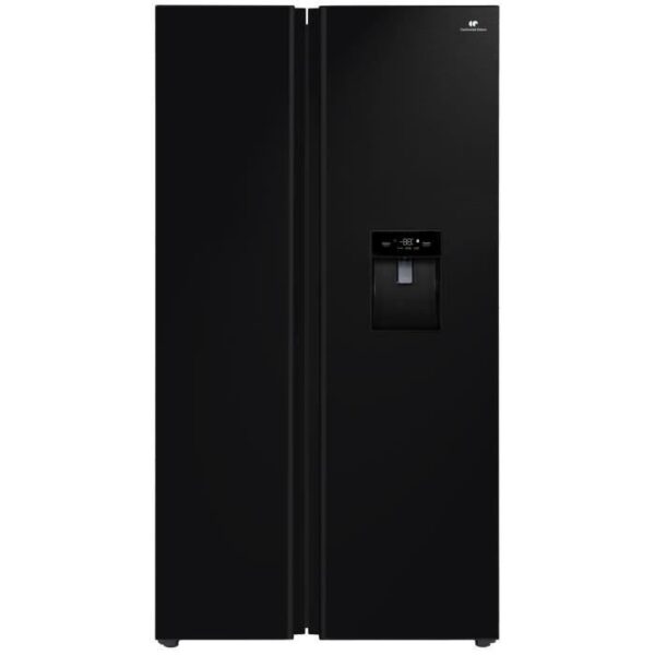 Réfrigérateur américain - CONTINENTAL EDISON - CERA505NFBD - 503 L - Total No Frost (Sans givre) - Classe D - L92 x H177 cm - Noir
