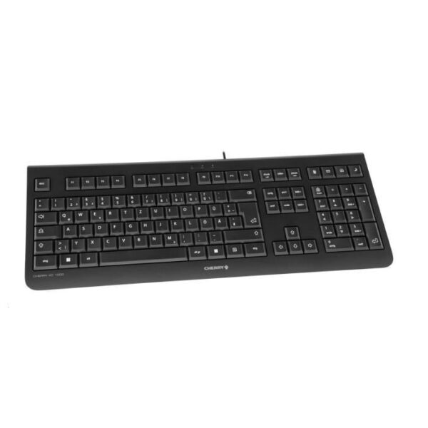 Clavier filaire - CHERRY KC 1000 - 3 LED d´état bleues - Noir