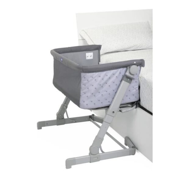 Berceau cododo CHICCO Next2Me GO - Compact - Pliable - Inclinable - 6 Niveaux de hauteur - Gris foncé