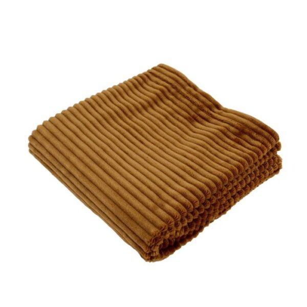Couverture boudoir en micro-velours côtelé pour bébé Bronze 75x100 cm