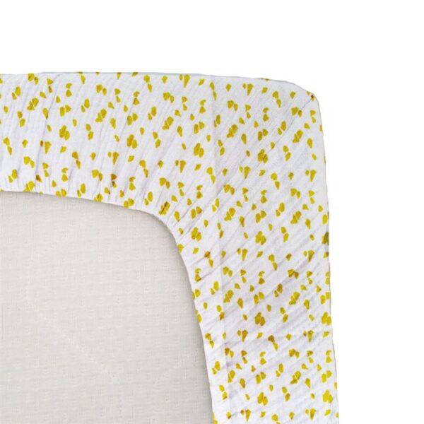 Drap housse Jersey enfant imprimé savane Jaune 70x140 cm