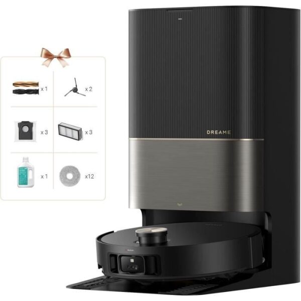 DREAME X50 Ultra Complete Robot Aspirateur avec Station - Evitement d'obstacles par IA et Navigation a 360 - Puissance 20 000 Pa
