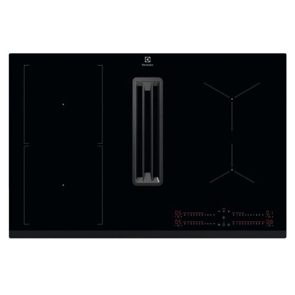 Electrolux Table de cuisson aspirante induction 78cm 4 feux 7350w noir - KCC83443