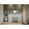 Meuble WC Buanderie - Vert sauge et chene - 2 portes - L64 x P20 x H186 cm - ELISA  - DEMEYERE – Image 2