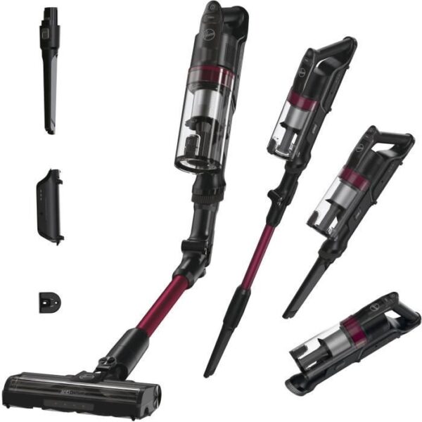 Hoover HF1 Plus Aspirateur Balai sans Fil avec Tube Flexible HF1P10HX - Léger & Puissant avec Turbo Mode - Brosse Anti-Twist LED