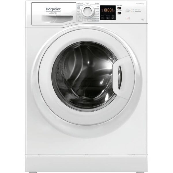 Lave-linge hublot HOTPOINT NS11469FWKFR -  11 kg - Induction - L60cm - 1400 trs/min - Classe A - Blanc