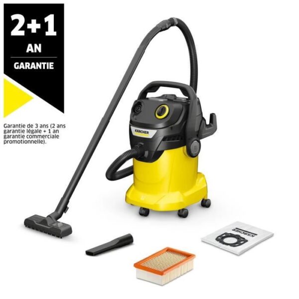 Aspirateur eau et poussiere KARCHER WD 5 V-25/5/22 - Cuve plastique 25 L - 1100W (Fonction soufflerie)