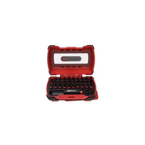 Mini coffret d'embouts de vissage a chocs - KS TOOLS - 515.2301F - Embouts visseuse 1/4 L.25 mm - Coffret d'embouts vissage 31 pcs