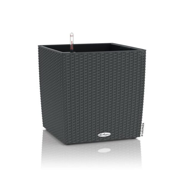 Jardiniere - Cube cottage 40 - Kit complet - Granit - 31 L - LECHUZA