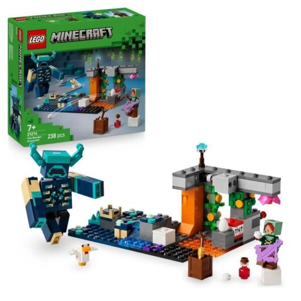 LEGO Minecraft 21274 La Rencontre Avec Le Warden - Jouet Collector Pour Garçon Des 7 Ans