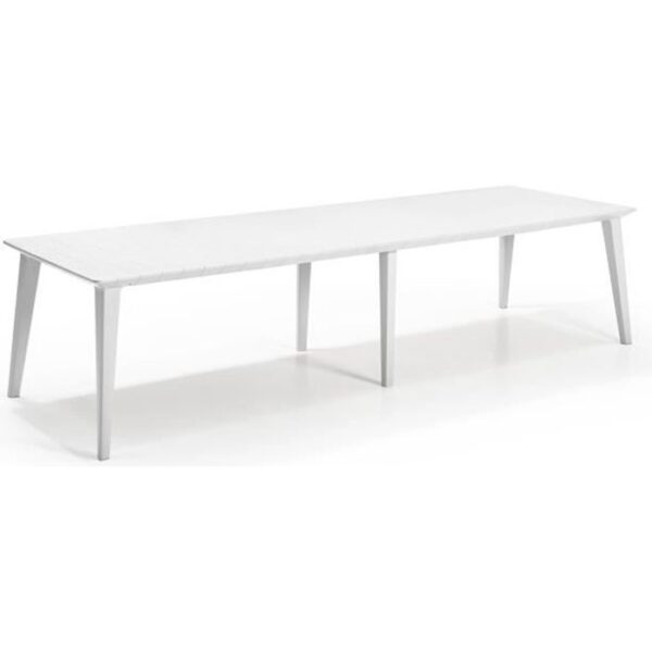 Table de jardin - rectangulaire - blanc - en résine - 8 a 10 personnes - Lima - Allibert by KETER