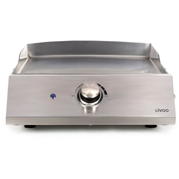 Plancha électrique inox - LIVOO - DOC292 - 2800W - Plaque amovible - Thermostat ajustable