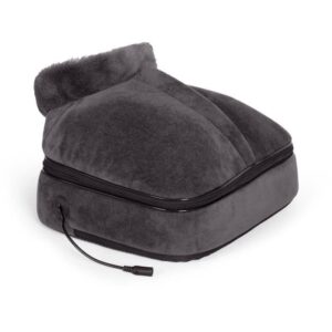 Masseur shiatsu 2 en 1 - LIVOO - DOS204 - Pieds et dos - 24 tetes - 3 vitesses - Avec ou sans chaleur - Gris