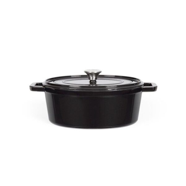 Cocotte ovale - LIVOO - MEP129N - 4,5 L - Fonte émaillée - Couvercle avec picots - Tous feux - 29 x 22 cm