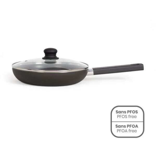 Sauteuse - LIVOO - MEP153N - 26 cm - Antiadhésif sans PFOA ni PFOS - Poignée silicone - Tous feux dont induction