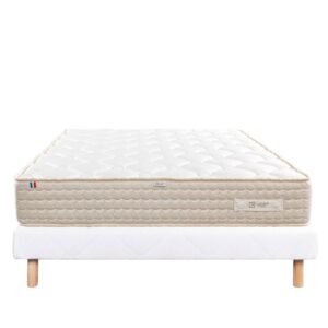 LUXURY LITERIE - Ensemble matelas + sommier - SUBLIME - 160 x 200 cm - Tapissier - Ferme  - Face été/hiver