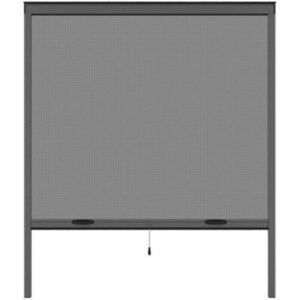 Moustiquaire de fenetre L125 x H145 cm en aluminium  gris anthracite - Recoupable en largeur et hauteur