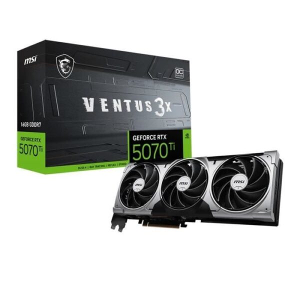 Carte graphique - MSI - GeForce RTX 5070 Ti 16G VENTUS 3X OC NVIDIA 16 Go GDDR7