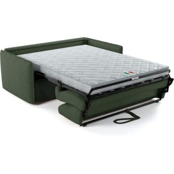 Canapé convertible express - 3 places - MYKONOS - Tissu Como 11 Forest - 185 x 104 x 90 cm - MONDO