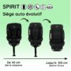 NANIA Siege auto isofix SPIRIT, Groupe 0/1/2/3, de 0 a 10 ans, 0-36 kg, 40-150 cm, R 129 Tetiere réglable - Inclinable - Pivotant - – Image 4