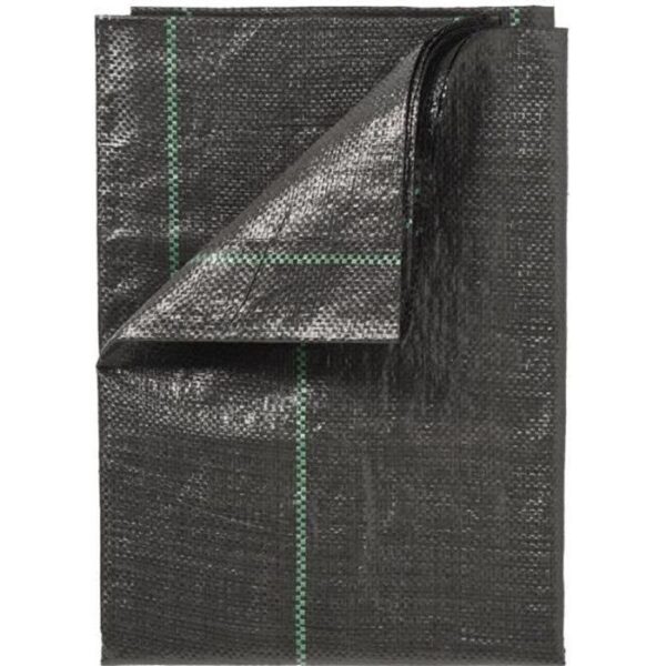 Toile de paillage paysages noire 1 x 25 m, traité anti UV, 100 g/m² - Bâche de sol anti mauvaises herbes