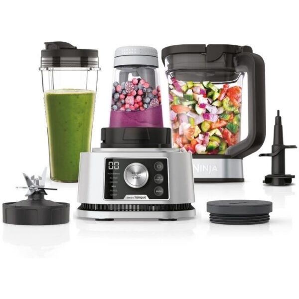 Blender Ninja Blender 3-en-1 Foodi Power Nutri CB350EU - programmes automatiques - Pichet 2,1 L, bols 700 ml et 400 ml - 1200 W