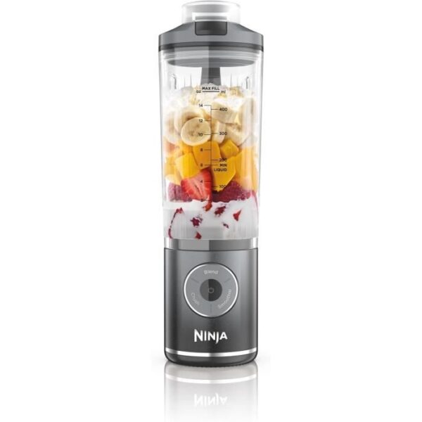 Blender portable NINJA Blast Max - BC251EULD - bol 530 ml - autonomie 2h - sans fil - sans BPA - gris