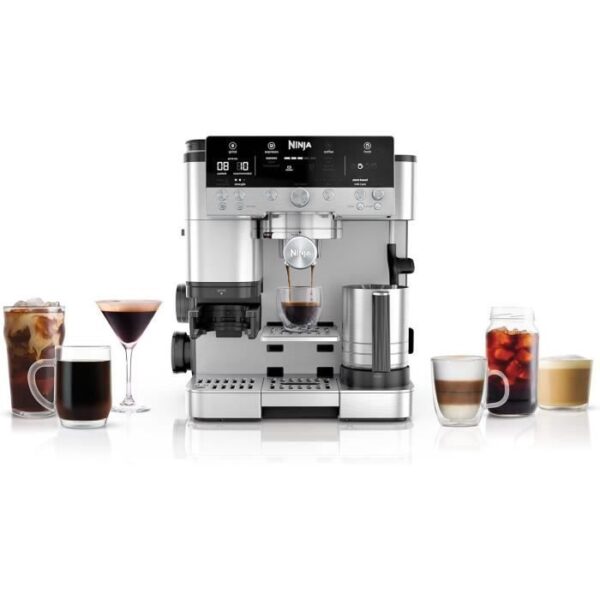 Machine a café - NINJA - ES601EU Luxe Premier - 1650 W - 2 Litres - Acier inoxydable