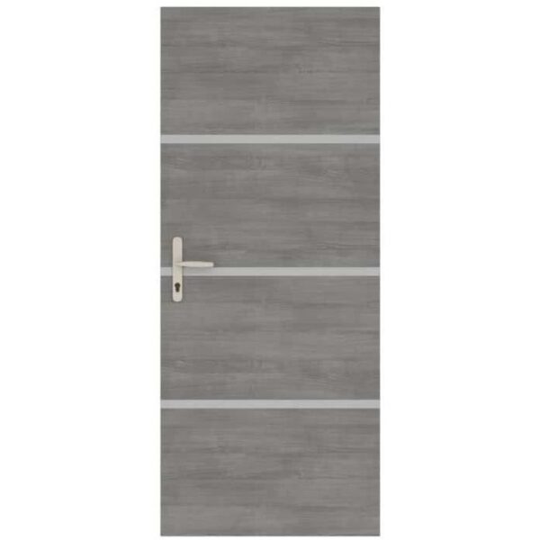 Kit de Rénovation pour Porte Intérieure - NORDLINGER PRO - 4 Feuilles 85 x 50 cm & 3 Profils 85 x 2 cm - Gris Agate