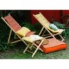 JARDIN PRIVE Chilienne matelassée en bois Helsinki poterie - Toile amovible – Image 2