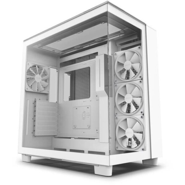 Boitier moyen-tour - NZXT - H9 Elite - Verre trempé - Support RGB - Blanc