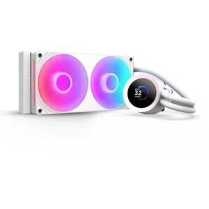 Watercooling - NZXT - RL-KR240-W2 - Kraken Plus 240 RGB - Écran carré 1.54 personnalisable et ventilateurs RGB - Blanc