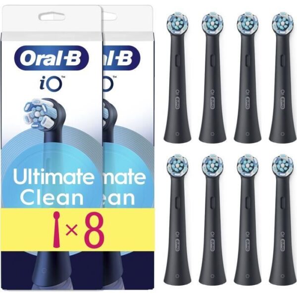 Brossettes - ORAL-B - iO refills Ultimate Clean - Pack de 4 - Noir