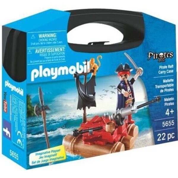 PLAYMOBIL 5655 Valisette Pirate, Canon et projectiles, 22 pieces, A partir de 4 ans