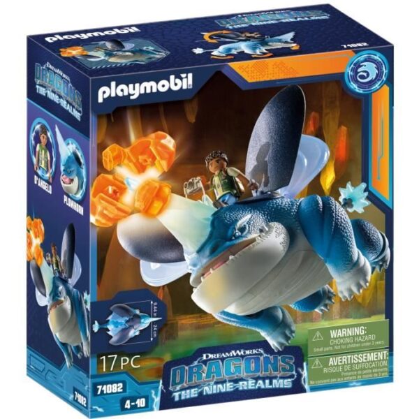 PLAYMOBIL 71082 Dragons Plowhorn & D'Angelo, Dragons Nine Realms, Des 5 ans