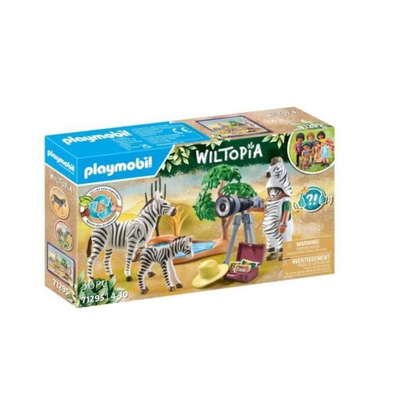 PLAYMOBIL 71295 Photographe avec déguisement et zebres, Wiltopia, 36 pieces, des 4 ans