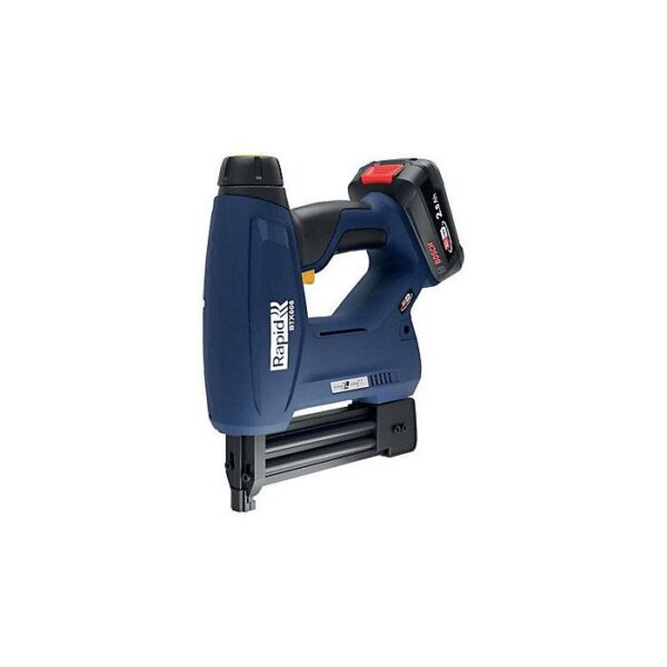 RAPID - BTX606 - Agrafeuse a batterie 18V, pour agrafes n°606/12-25mm et clous n°8/15-25mm - Boîte + batterie + chargeur - 5001502