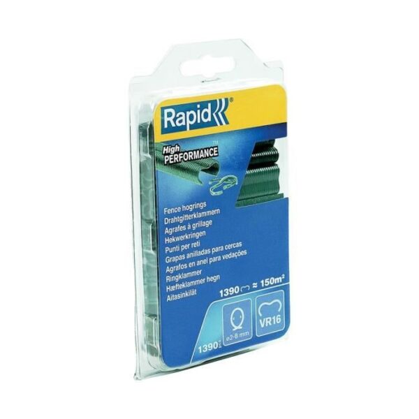 RAPID - Agrafes grillage - VR16 Vert, pose de clôture - Blister 1390 - (40108800)
