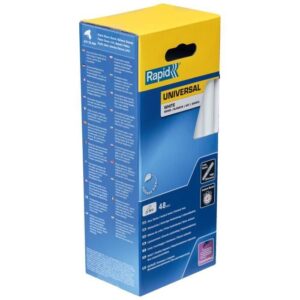 RAPID - Colle Blanche Ø12mm - 190mm x 48 sticks (880g), colle chaude - Boîte - (5001412)