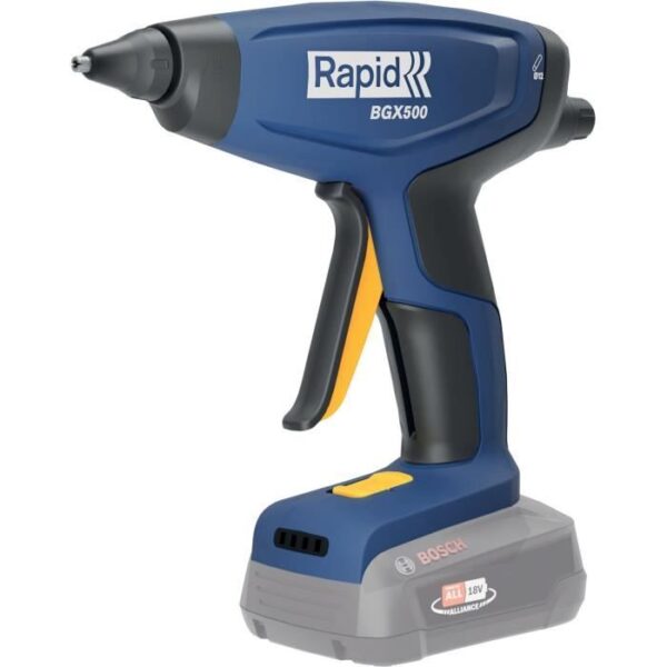 RAPID - BGX500 - Pistolet a colle a batterie 18V 900g/h - Pour colle chaude Ø12mm - Boîte sans batterie - (5001517)