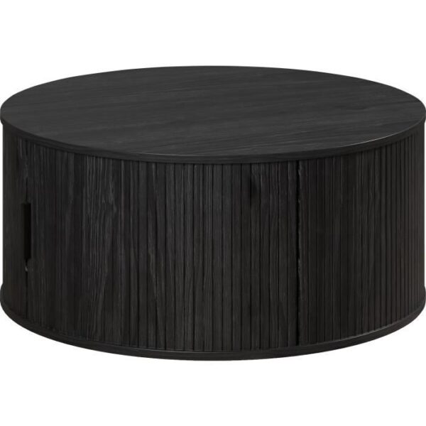 Table basse - Ronde - En MDF - Noir - Essentiel - Diametre 80 cm Hauteur 36 cm - RONIN