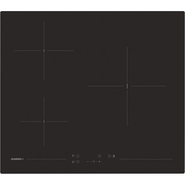 Table de cuisson vitrocéramique - ROSIERES - 3 feux - 5500 W - Commandes tactiles - 59 x 52 cm - RKD73CT