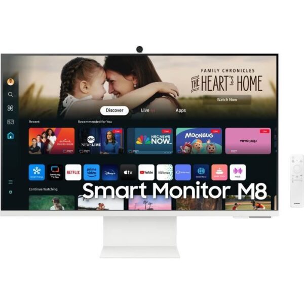Ecran PC - SAMSUNG - 32 - UHD - 60Hz - Dalle VA - 4ms -  Ajustable en hauteur - LS32DM801UUXEN