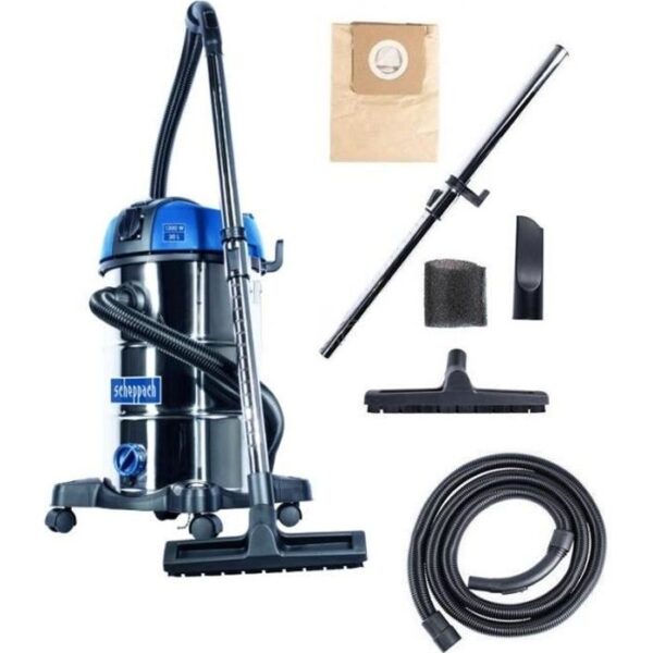 Aspirateur eau et poussiere SCHEPPACH - NTS30 Premium - Cuve inox 30L - 1300W