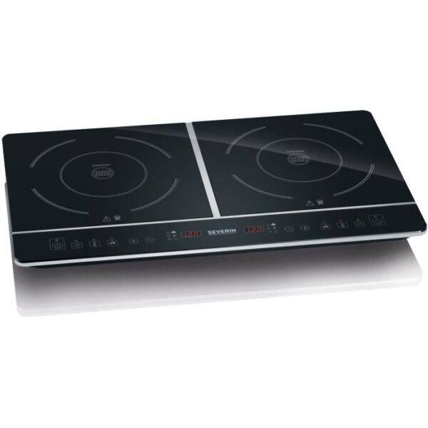 Plaque de cuisson posable SEVERIN - DK1031 - Induction 2 foyers - Jusqu'a 240°C - 3400W