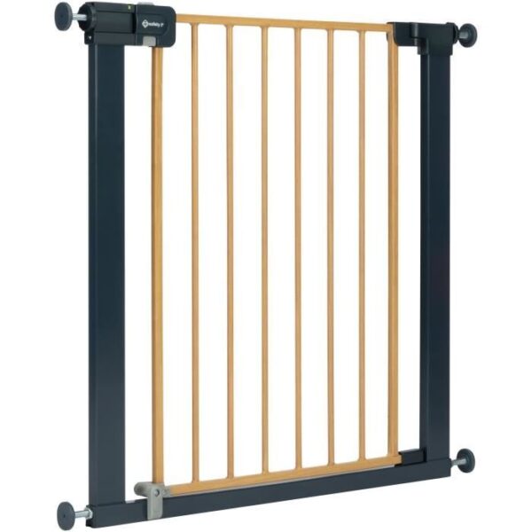 SAFETY 1st Barriere de sécurité enfant Easy Close effet bois, 73-80 cm (max. 136 cm)