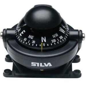 Compas bateau - SILVA - C58 - Éclairage 12V - Étrier de montage - Navigation nocturne