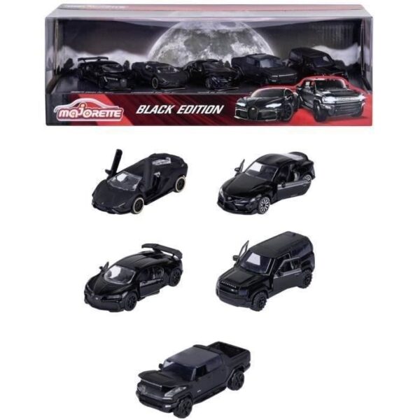 MAJORETTE  - Giftpack - Black Edition 5Pcs Giftpack - Véhicules a collectionner