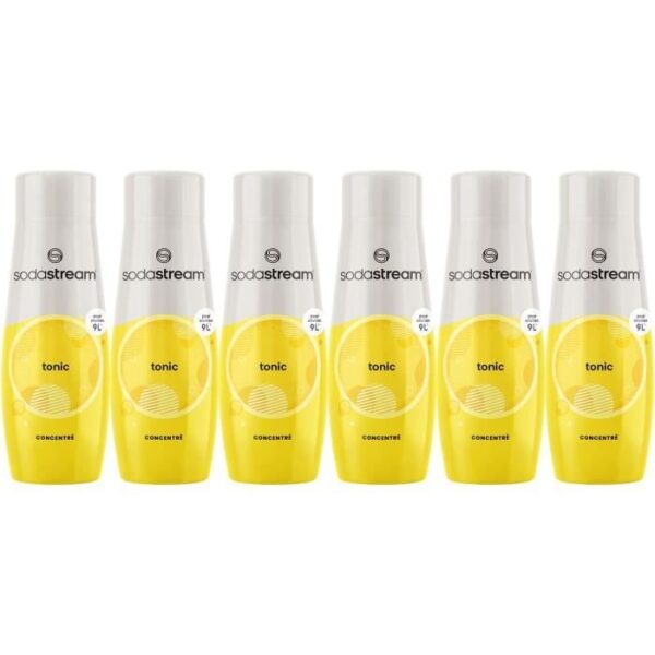 Concentrés SODASTREAM - Lot de 6 concentrés Tonic - Jusqu'a 54L de boissons - 440 ml