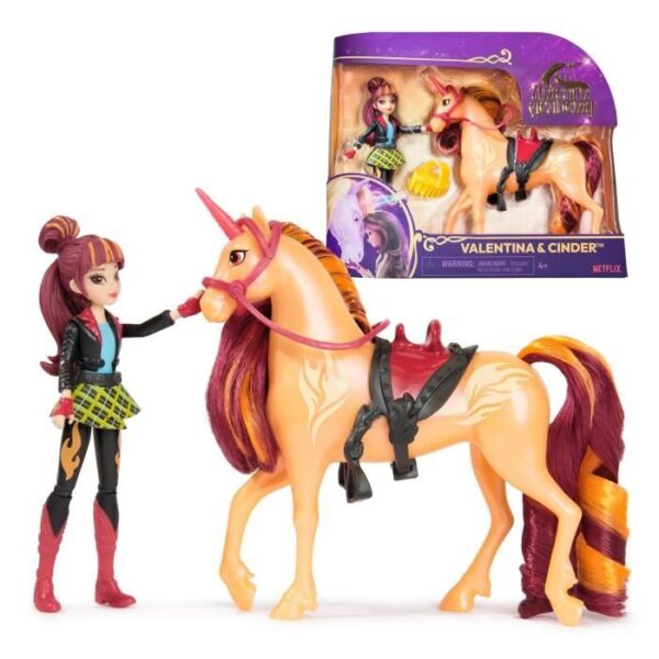 SPIN MASTER COFFRET LICORNE ET POUPEE CINDER ET VALENTINA Unicorn Academy